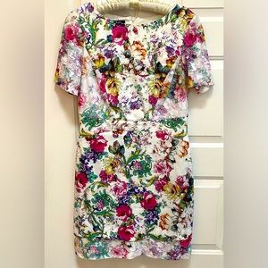 Beautiful Vintage Ivy & Blu Floral and Lace Dress